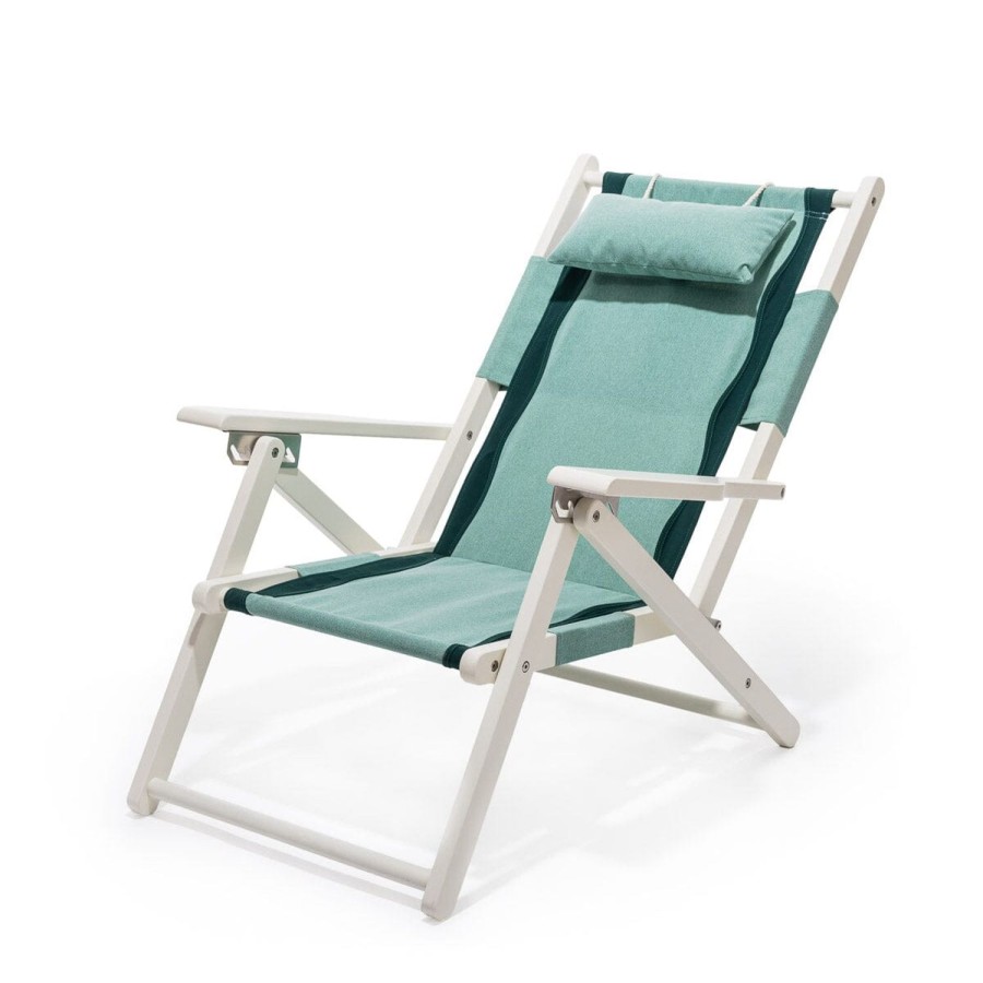 Business & Pleasure Co The Tommy Chair - White - Rivie Green New