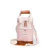 Business & Pleasure Co The Wine Cooler Tote Bag - Laurens Pink Stripe Hot