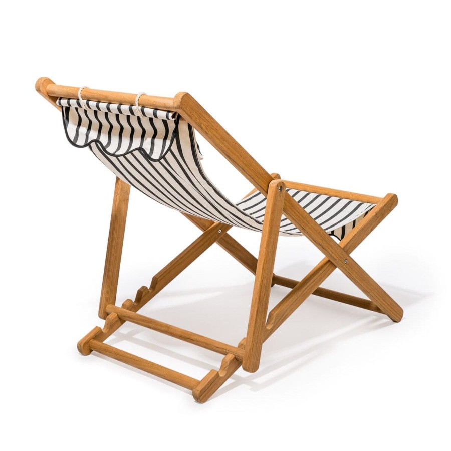 Business & Pleasure Co The Sling Chair - Monaco Black Stripe Wholesale