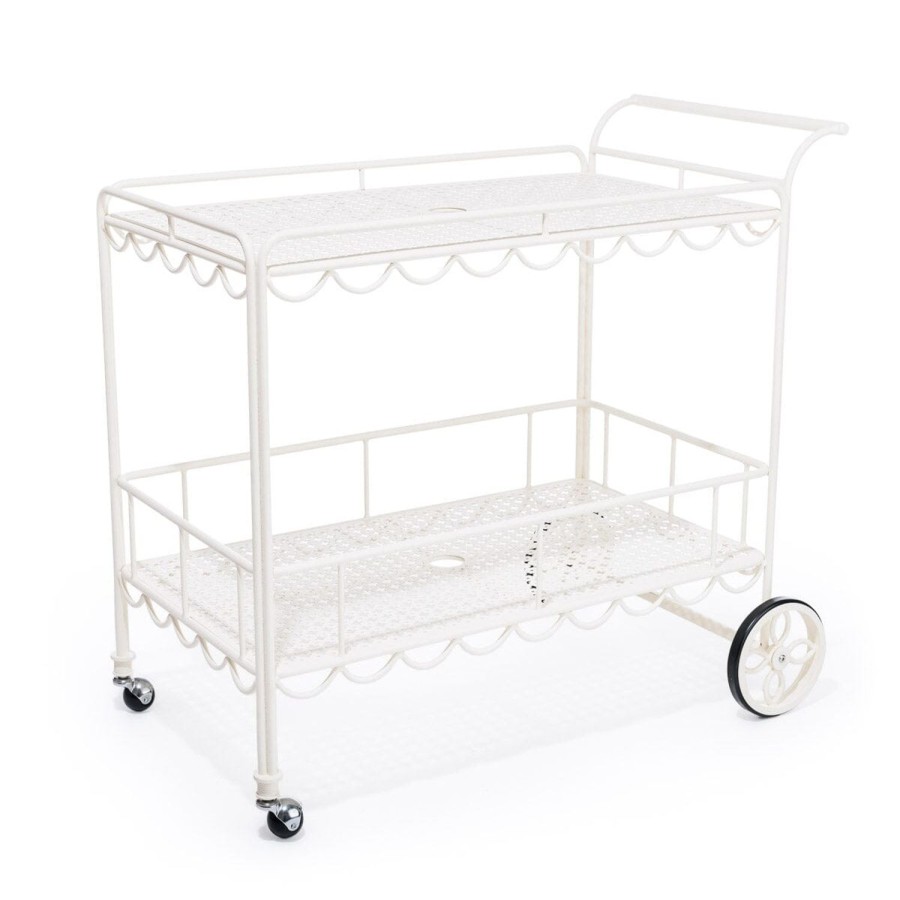 Business & Pleasure Co The Al Fresco Bar Cart - Antique White New