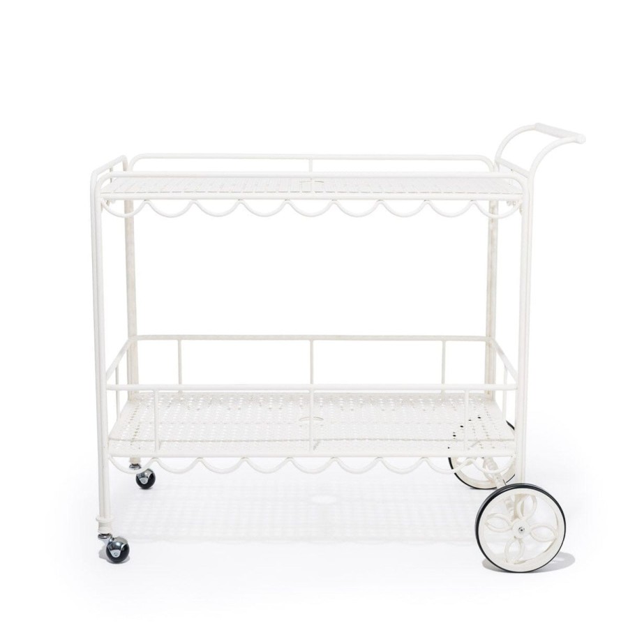 Business & Pleasure Co The Al Fresco Bar Cart - Antique White New