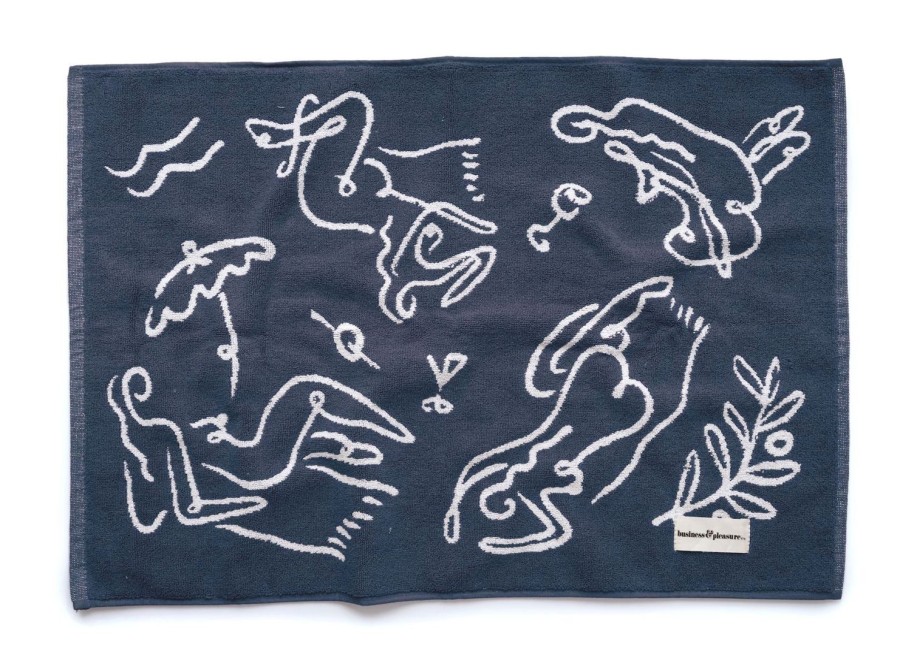 Business & Pleasure Co The Bath Mat - Le Basque Navy Best