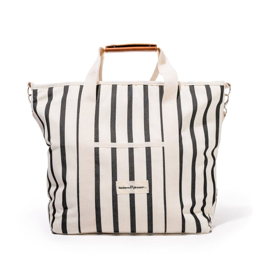 Business & Pleasure Co The Cooler Tote Bag - Monaco Black Stripe Wholesale