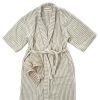 Business & Pleasure Co Robe & Slipper Set - Lauren'S Sage Stripe Clearance