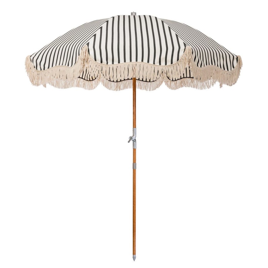 Business & Pleasure Co The Premium Beach Umbrella - Monaco Black Stripe Online