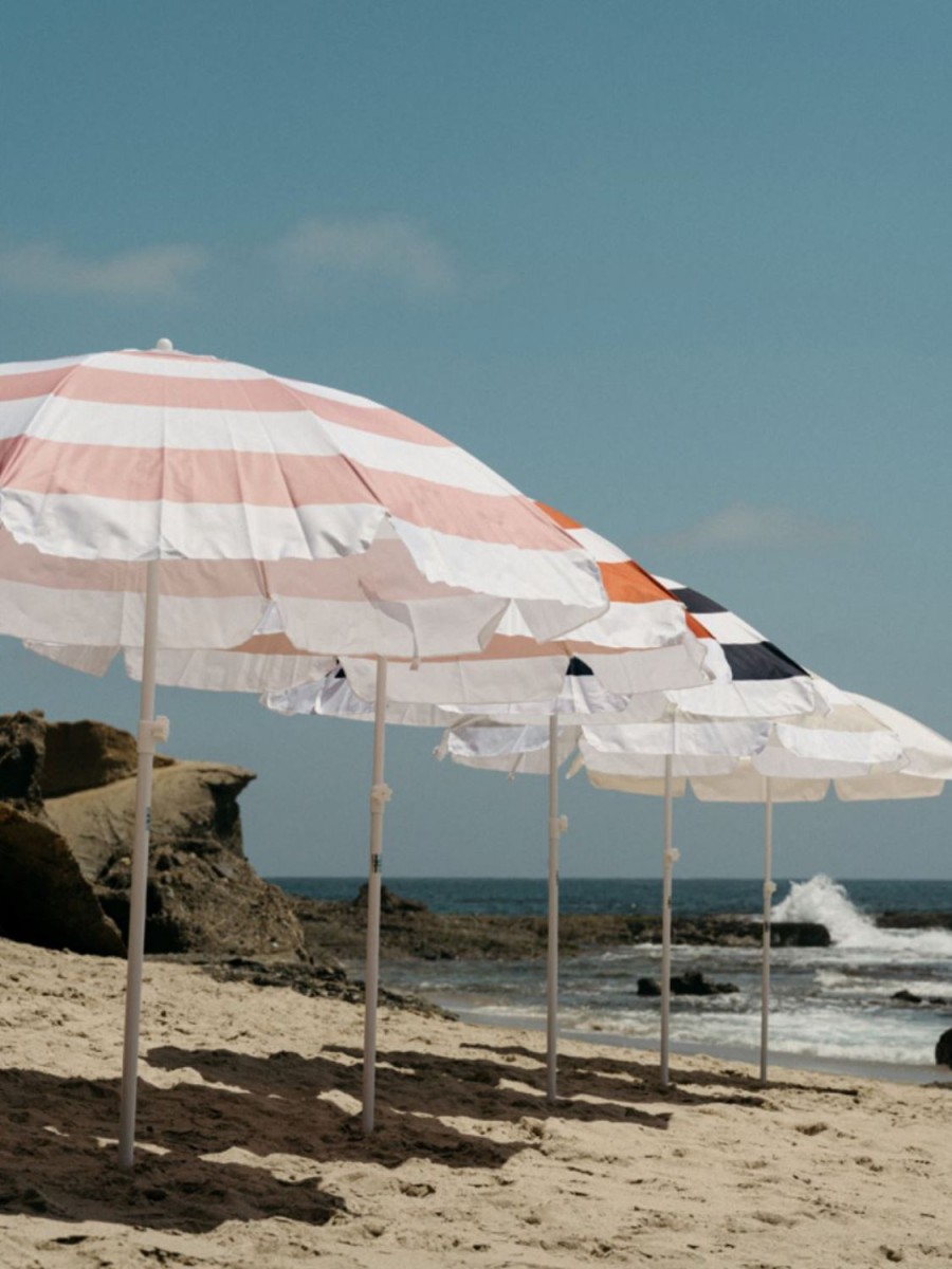 Business & Pleasure Co The Family Beach Umbrella - Pink Capri Stripe Wholesale