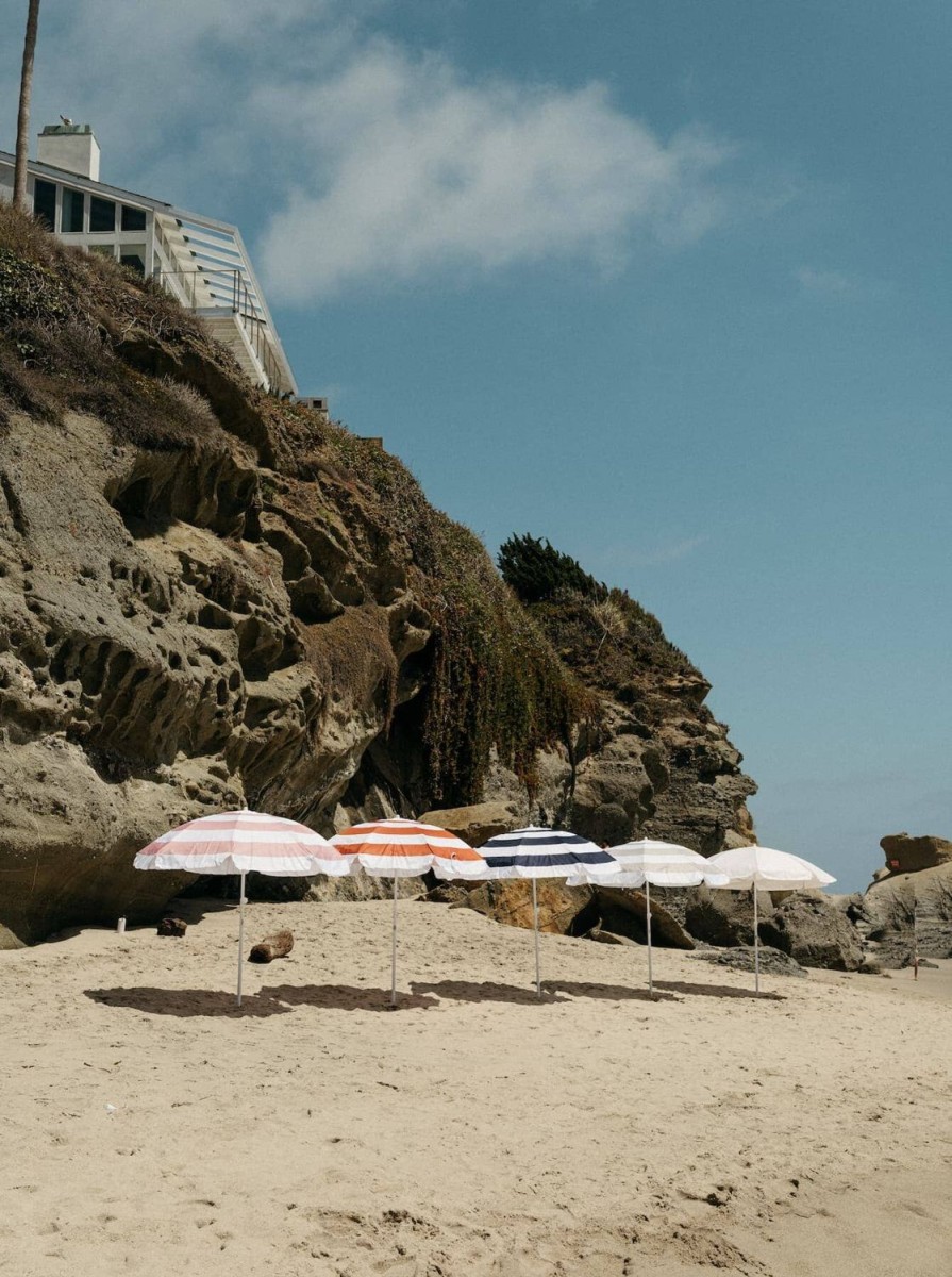 Business & Pleasure Co The Family Beach Umbrella - Navy Capri Stripe Online