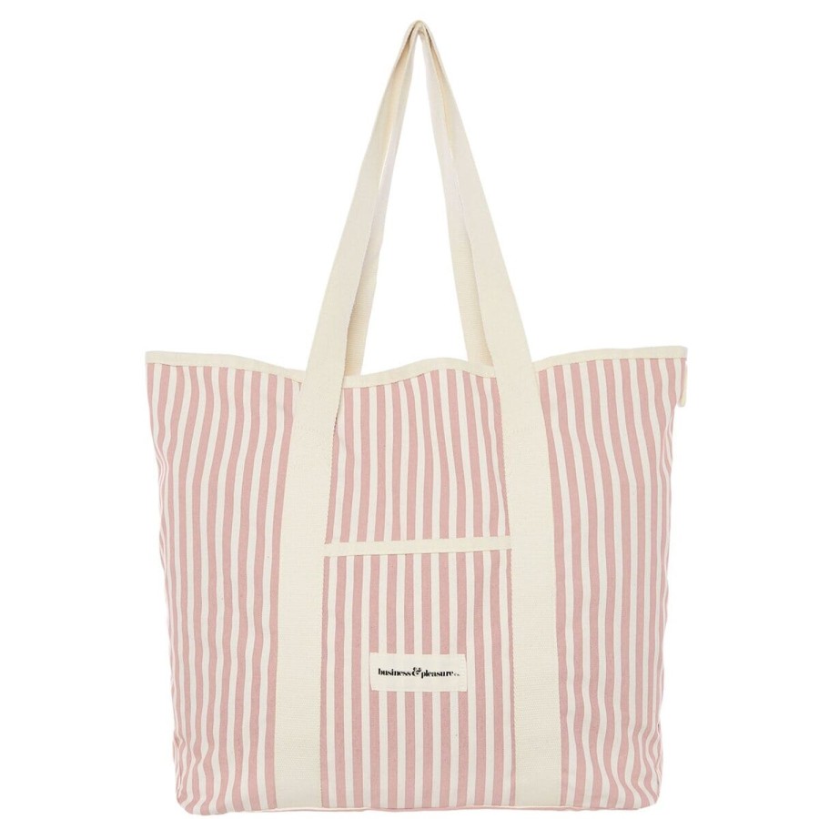 Business & Pleasure Co The Beach Bag - Lauren'S Pink Stripe New