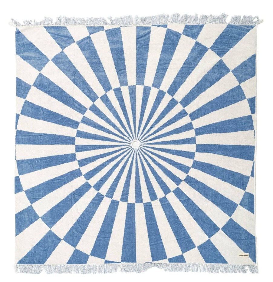 Business & Pleasure Co The Beach Blanket - Classic Blue Spiral New