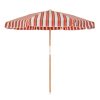 Business & Pleasure Co The Amalfi Umbrella - Bistro Dusty Pink Stripe New