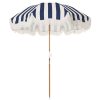 Business & Pleasure Co The Holiday Beach Umbrella - Navy Crew Stripe Wholesale