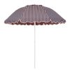 Business & Pleasure Co The Patio Umbrella - Monaco Navy And Pink Stripe Hot