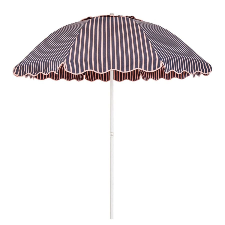 Business & Pleasure Co The Patio Umbrella - Monaco Navy And Pink Stripe Hot