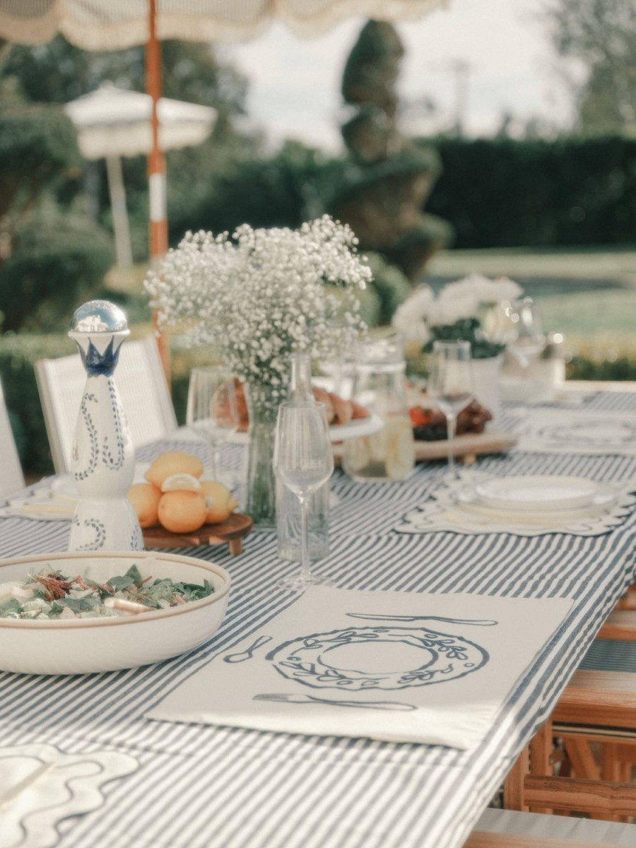 Business & Pleasure Co The Placemat - Lauren'S Navy Stripe Clearance