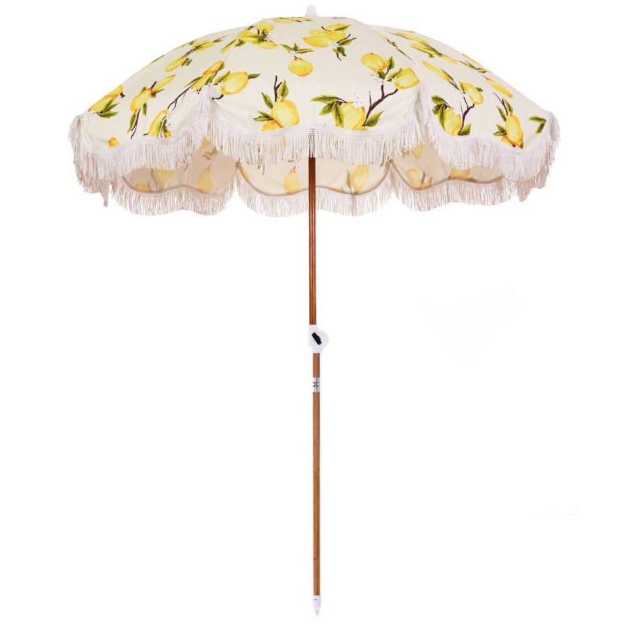 Business & Pleasure Co The Holiday Beach Umbrella - Vintage Lemons New