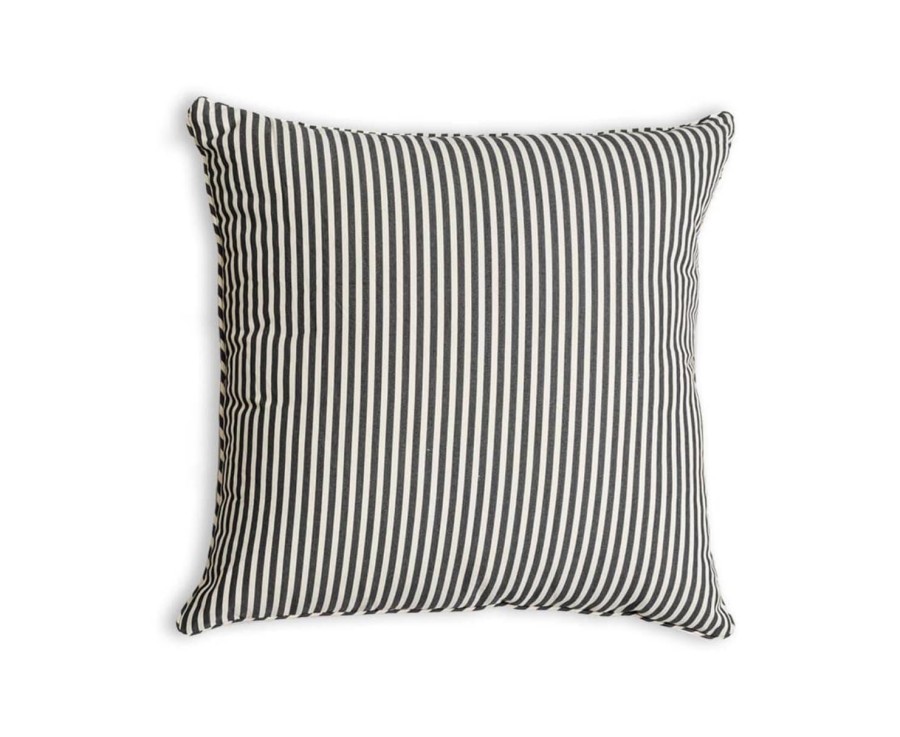 Business & Pleasure Co The Euro Throw Pillow - Lauren'S Navy Stripe New