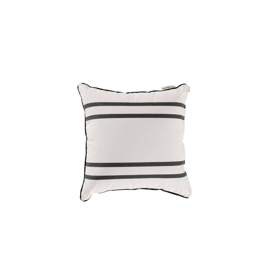 Business & Pleasure Co The Small Square Throw Pillow - Malibu Black Stripe Clearance