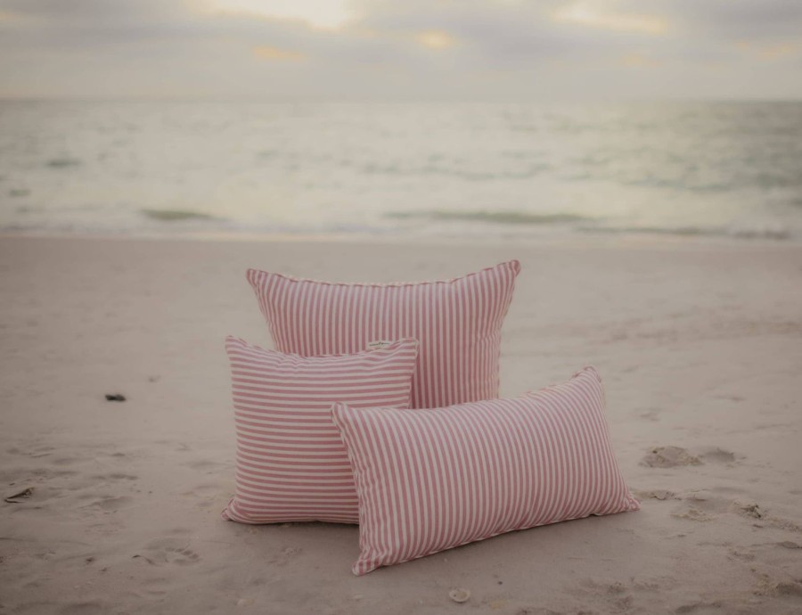 Business & Pleasure Co The Rectangle Throw Pillow - Lauren'S Pink Stripe New