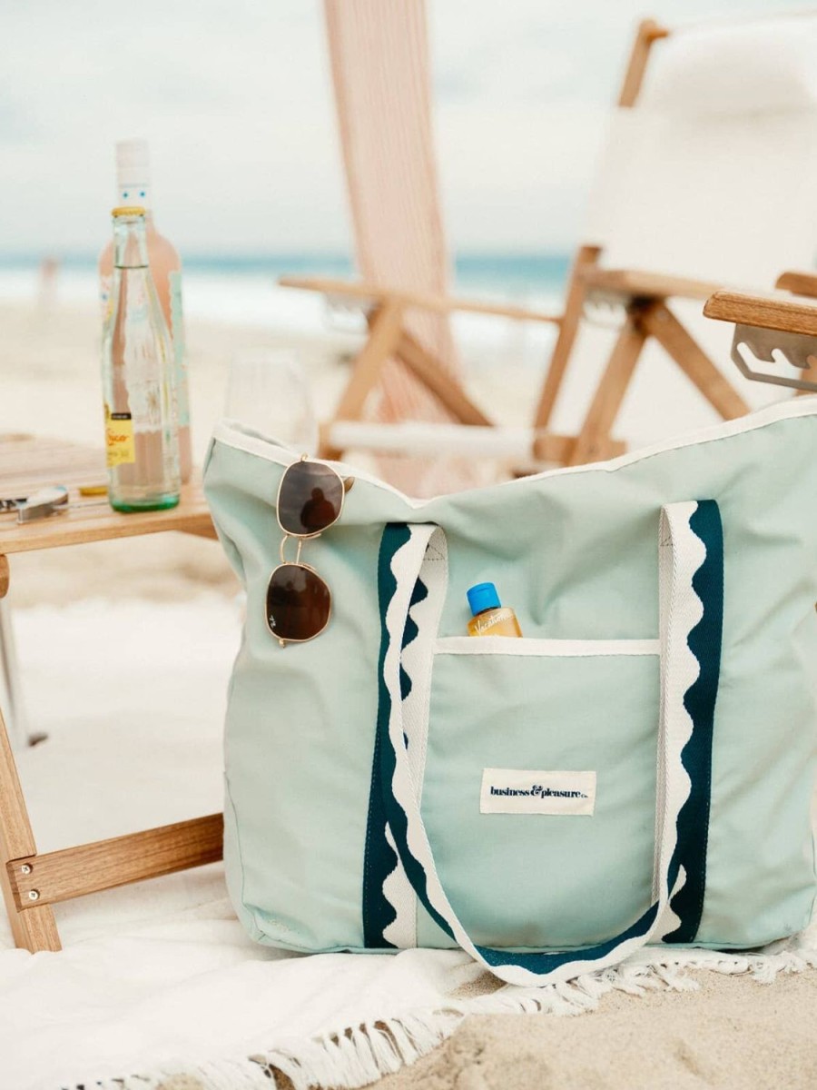 Business & Pleasure Co The Beach Bag - Rivie Green Wholesale