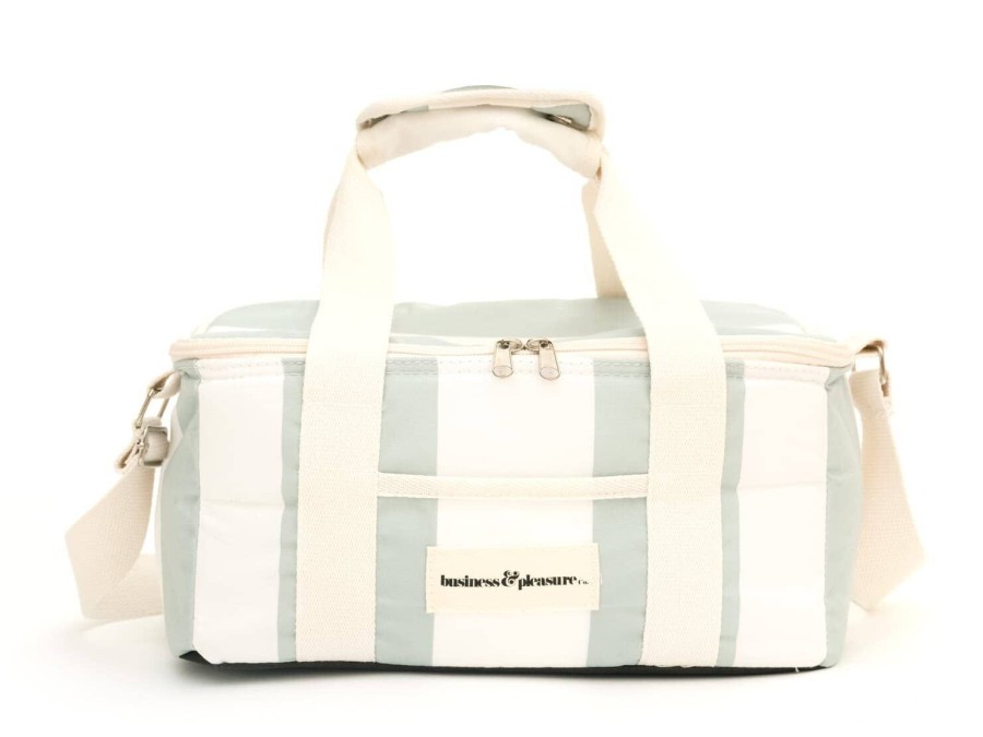 Business & Pleasure Co The Holiday Cooler Bag - Sage Capri Stripe Clearance