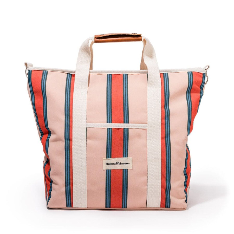 Business & Pleasure Co The Cooler Tote Bag - Bistro Dusty Pink Stripe Best