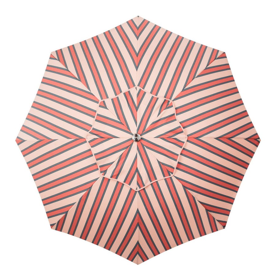 Business & Pleasure Co The Patio Umbrella - Bistro Dusty Pink Stripe New