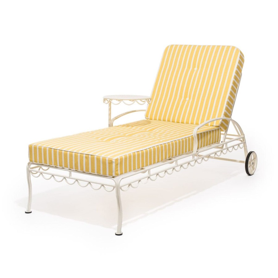 Business & Pleasure Co The Al Fresco Sun Lounger Cushion - Monaco Mimosa Stripe Wholesale