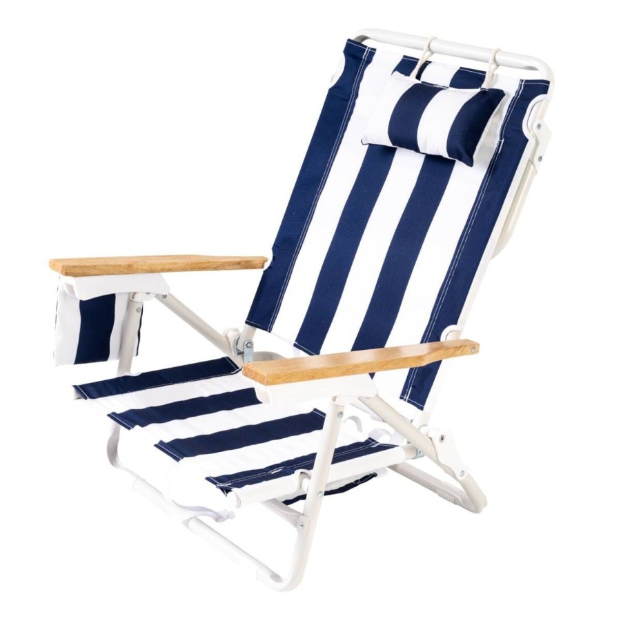 Business & Pleasure Co The Holiday Tommy Chair - Navy Capri Stripe Best