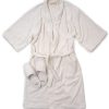 Business & Pleasure Co Robe & Slipper Set - Antique White Online