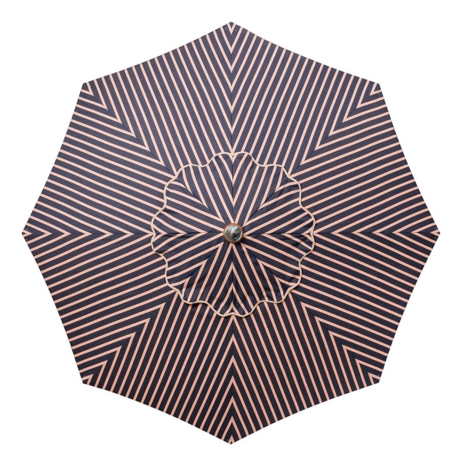 Business & Pleasure Co The Market Umbrella - Monaco Navy And Pink Stripe Wholesale