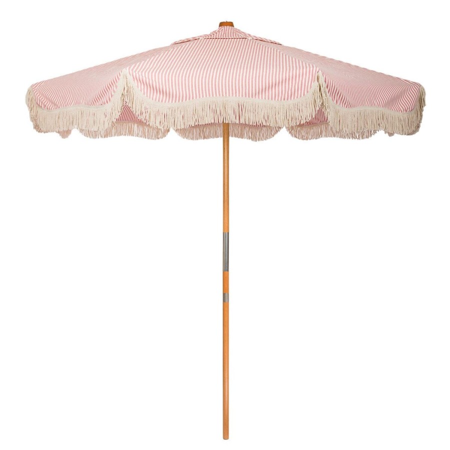 Business & Pleasure Co The Market Umbrella - Lauren'S Pink Stripe Clearance