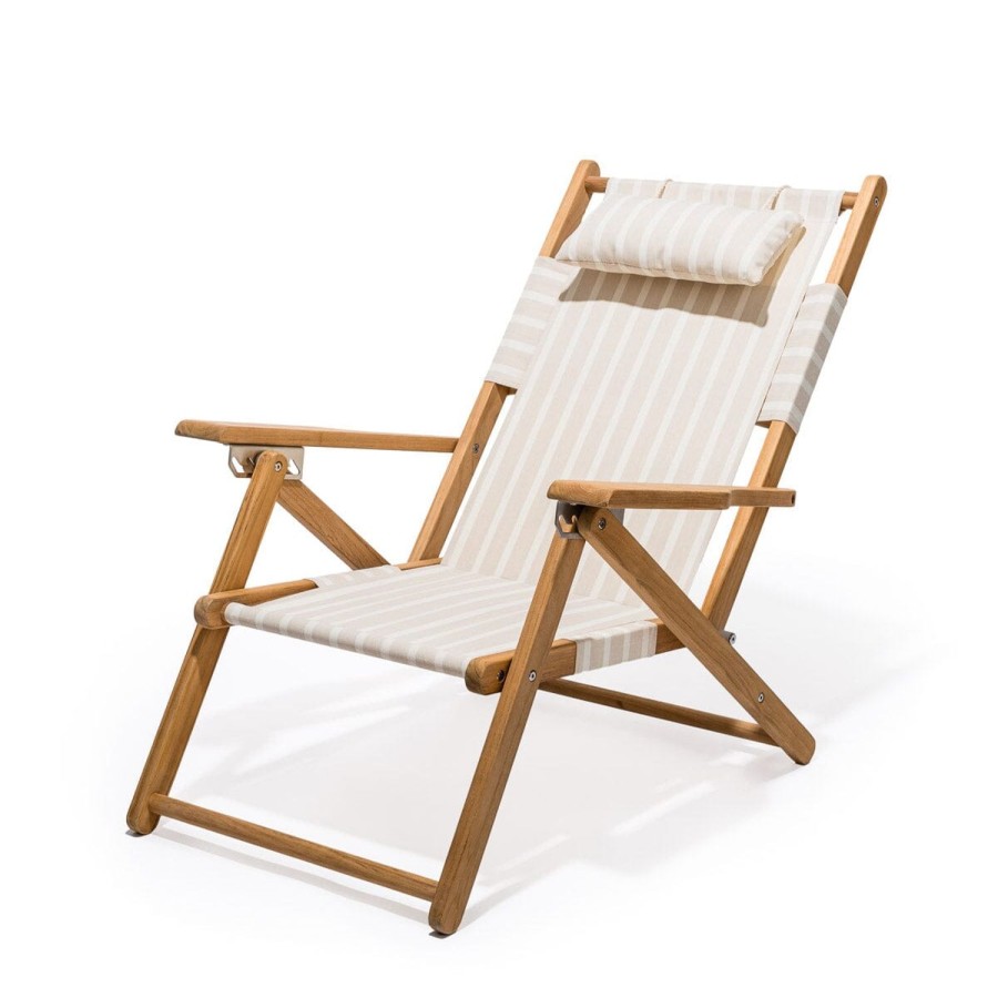 Business & Pleasure Co The Tommy Chair - Monaco Natural Stripe Clearance