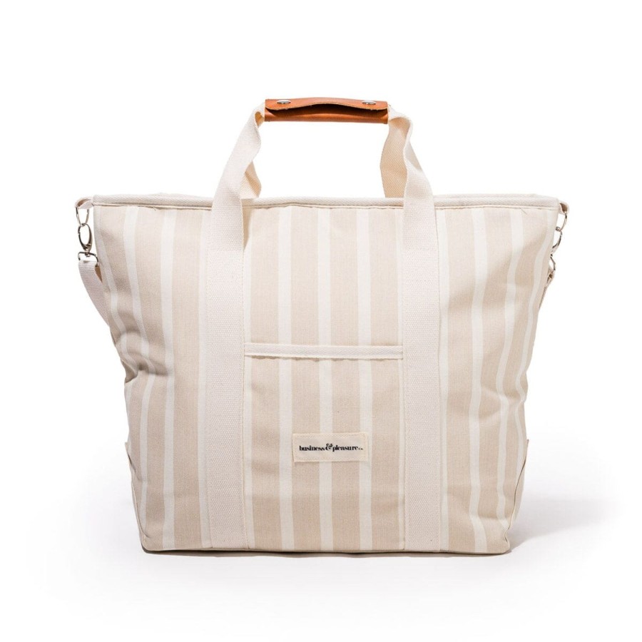 Business & Pleasure Co The Cooler Tote Bag - Monaco Natural Stripe Best