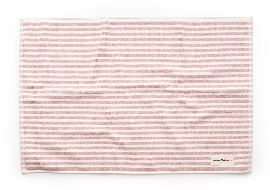 Business & Pleasure Co The Bath Mat - Lauren'S Pink Stripe New