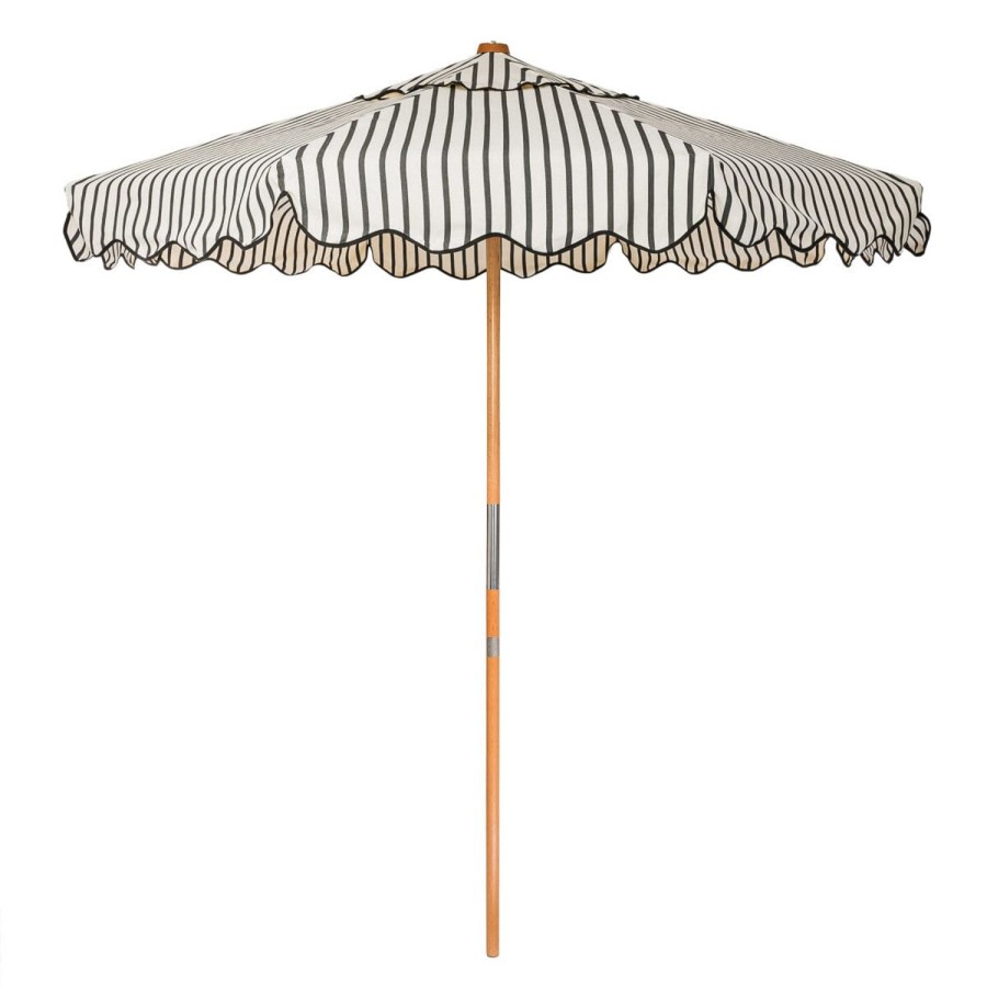 Business & Pleasure Co The Market Umbrella - Monaco Black Stripe New