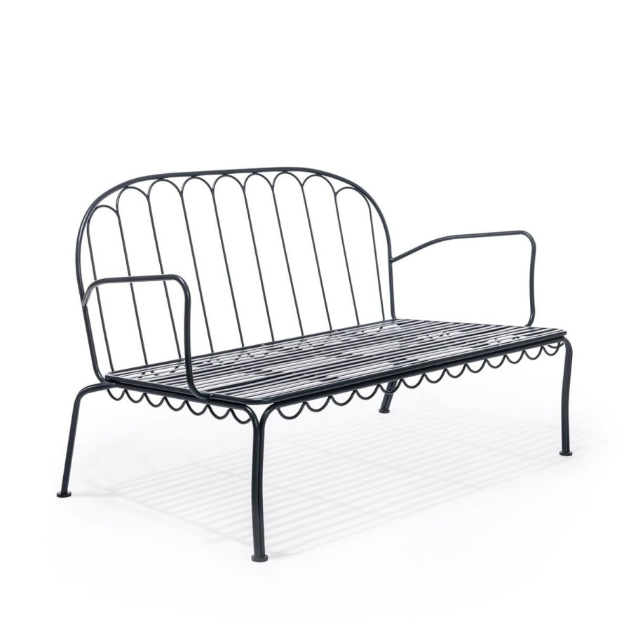 Business & Pleasure Co The Al Fresco Love Seat - Vintage Black Clearance