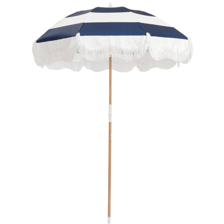 Business & Pleasure Co The Holiday Beach Umbrella - Navy Capri Stripe Online