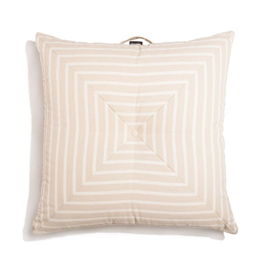 Business & Pleasure Co The Floor Pillow - Monaco Natural Stripe Wholesale