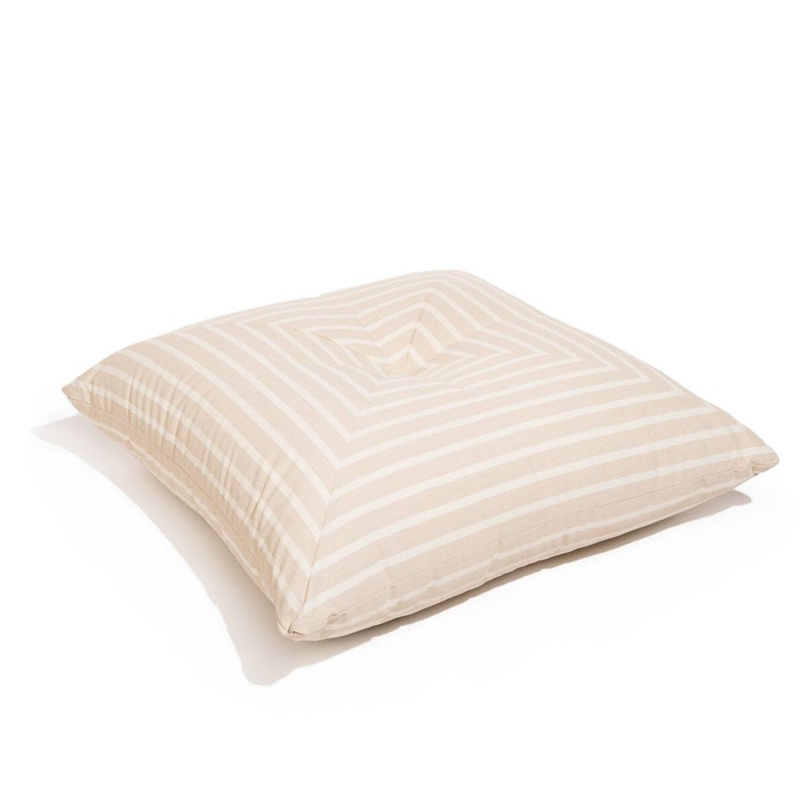 Business & Pleasure Co The Floor Pillow - Monaco Natural Stripe Wholesale