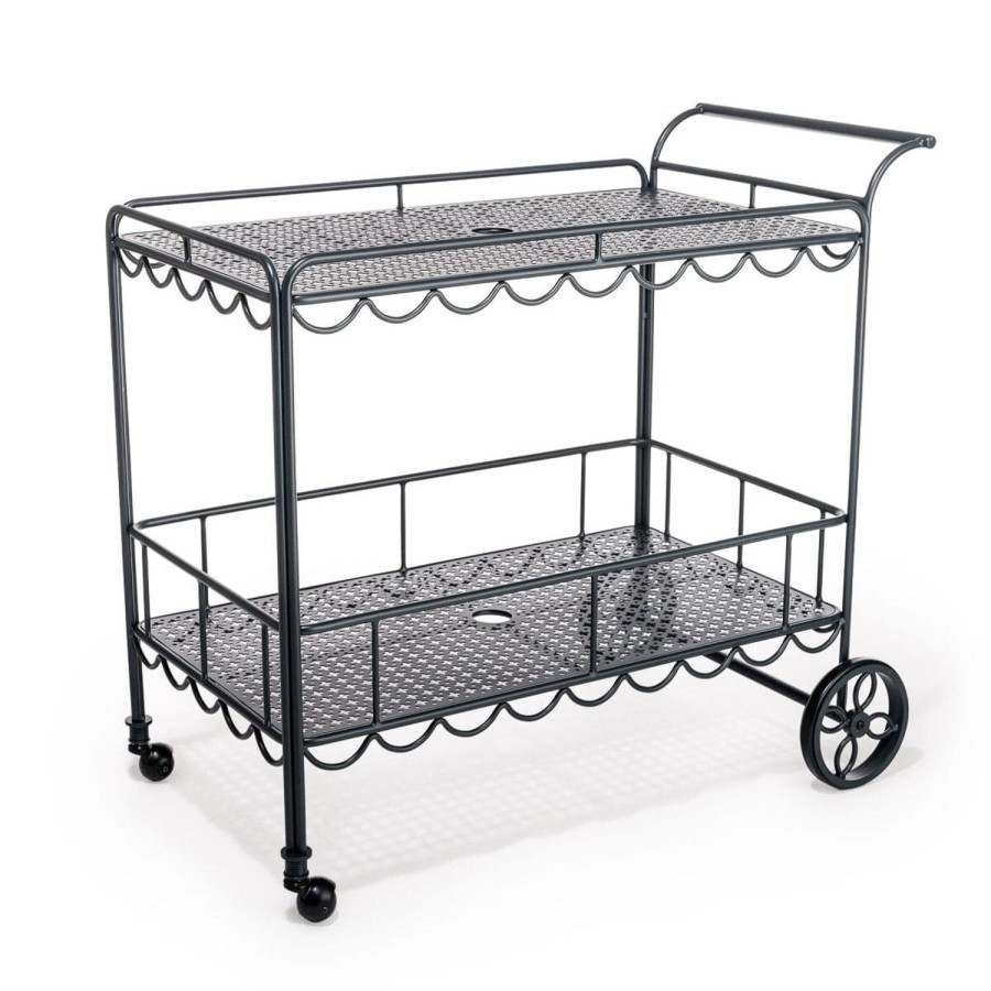 Business & Pleasure Co The Al Fresco Bar Cart - Vintage Black New