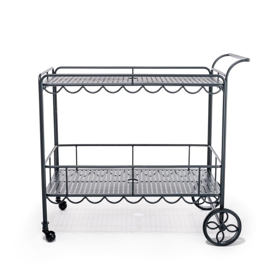 Business & Pleasure Co The Al Fresco Bar Cart - Vintage Black New