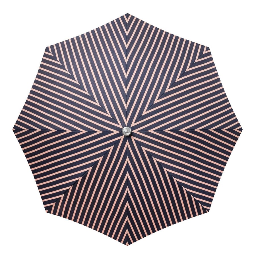 Business & Pleasure Co The Premium Beach Umbrella - Monaco Navy And Pink Stripe Wholesale