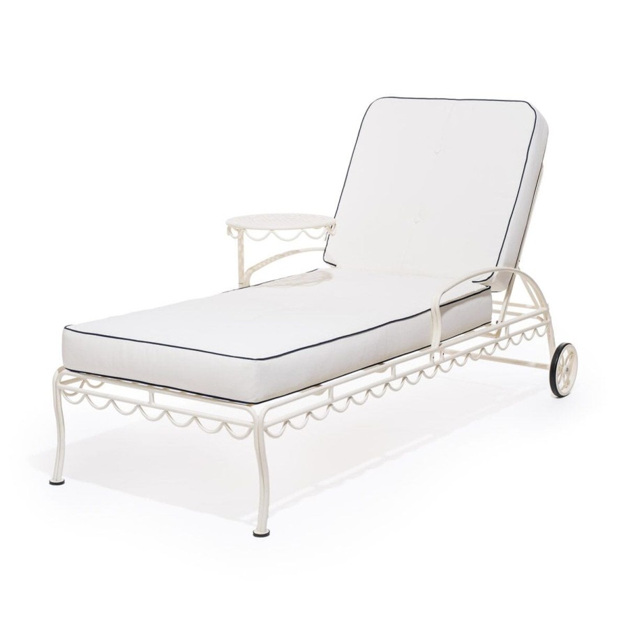 Business & Pleasure Co The Al Fresco Sun Lounger Cushion - Rivie White New