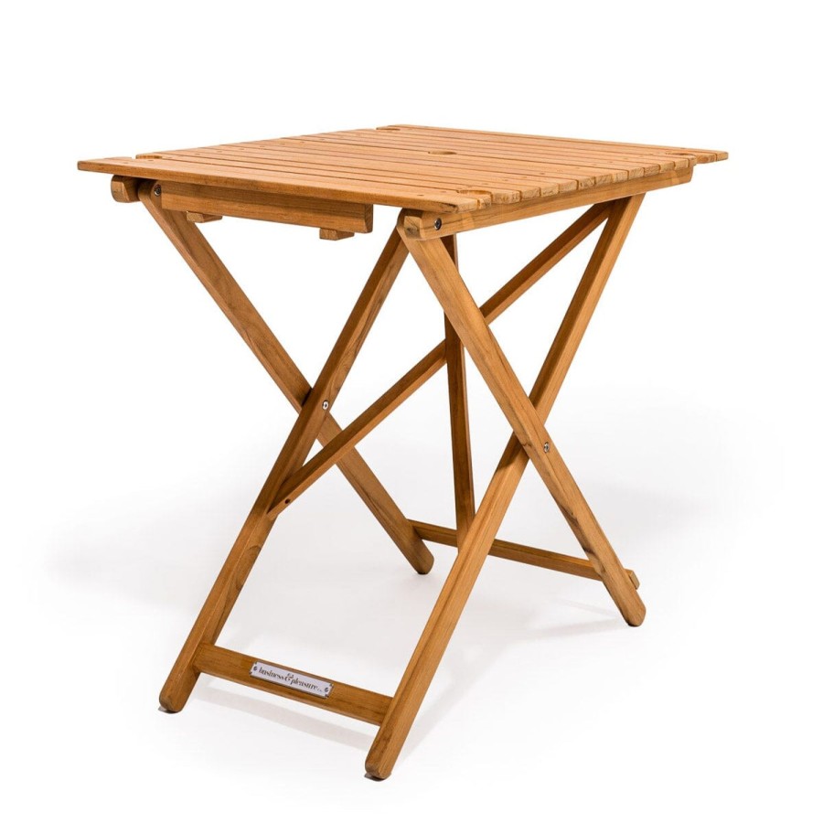 Business & Pleasure Co The Tall Folding Table - Teak Hot