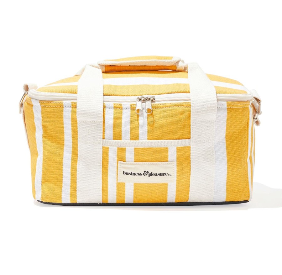 Business & Pleasure Co The Holiday Cooler Bag - Fff Yellow Stripe New