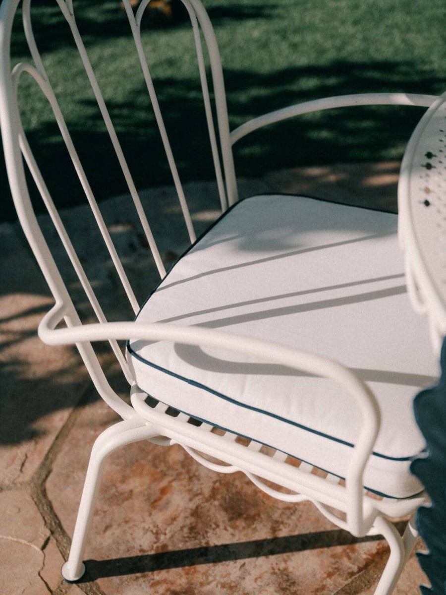 Business & Pleasure Co The Al Fresco Chair Cushion - Rivie White Online