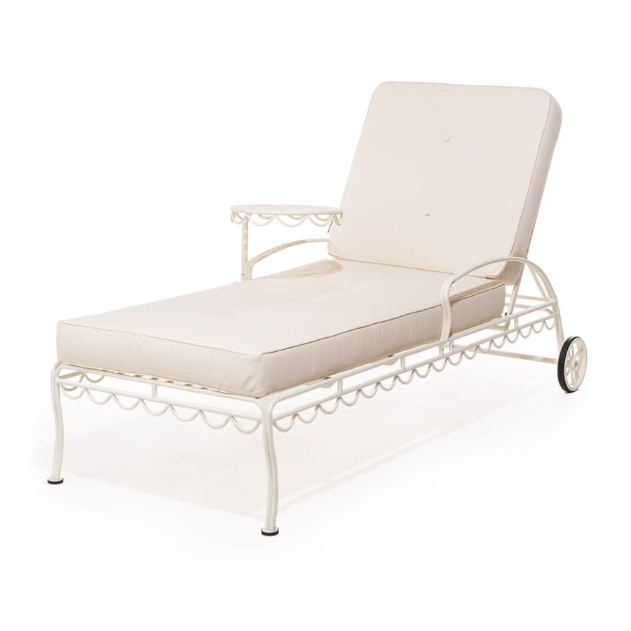 Business & Pleasure Co The Al Fresco Sun Lounger Cushion - Off White Best