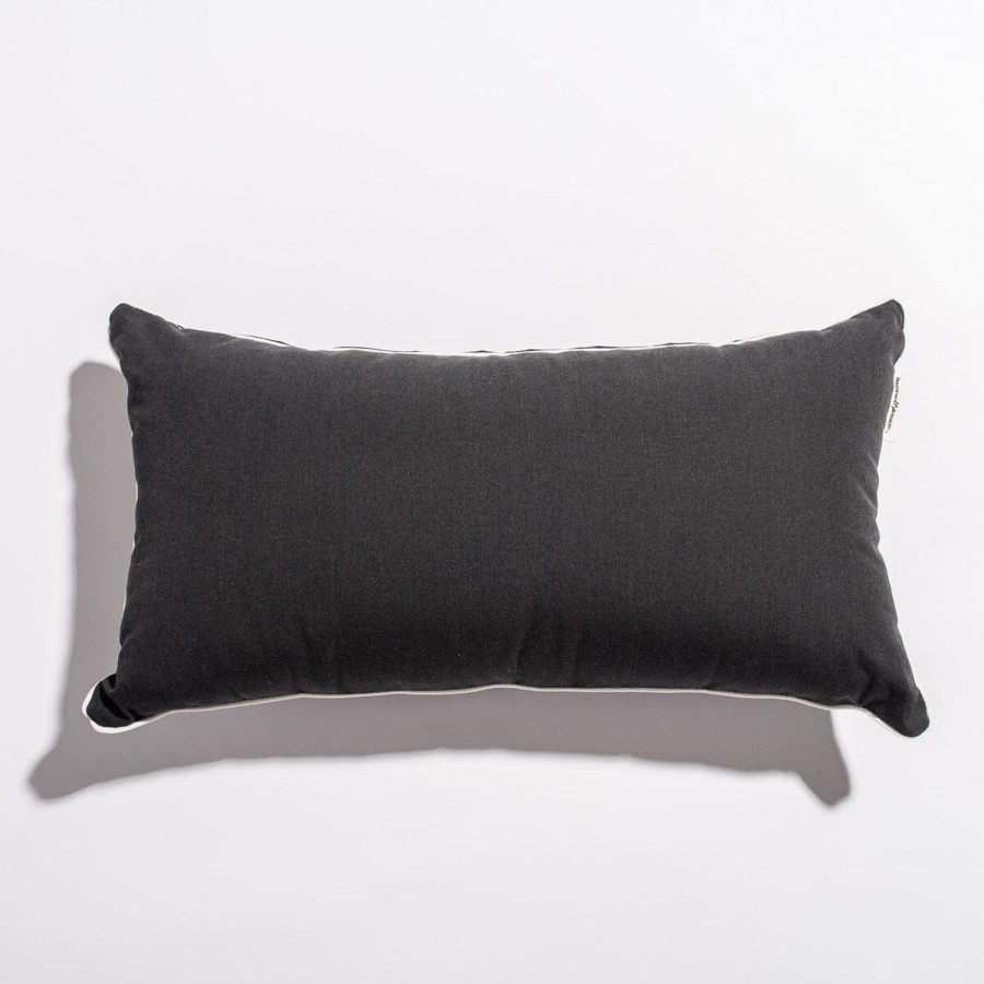 Business & Pleasure Co The Rectangle Throw Pillow - Rivie Black Clearance