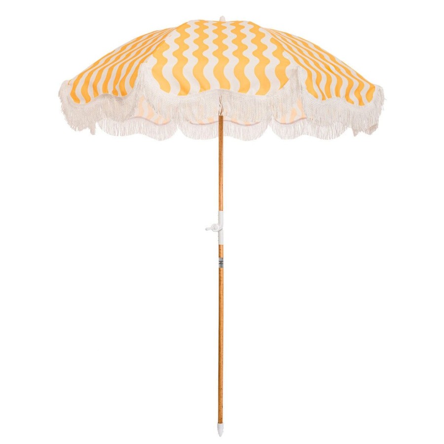 Business & Pleasure Co The Holiday Beach Umbrella - Ocean Mimosa Stripe Online